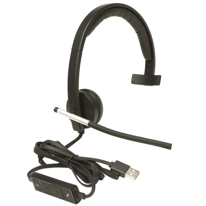 Logitech H650e Wired Mono USB Headset - Black - سماعة